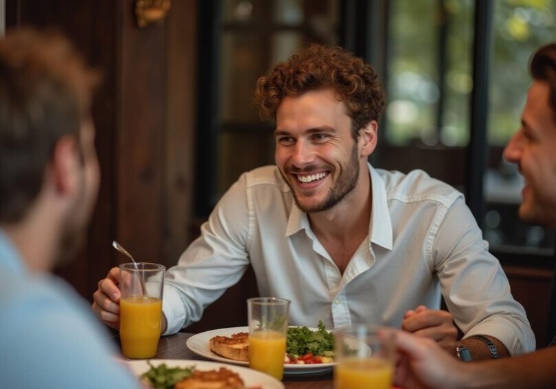 man-laughs-while-enjoying-meal-with-friends_1168430-8698
